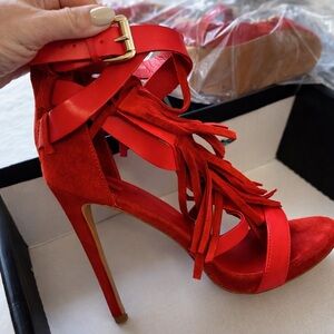Brand New- HOT -Red High Heels Size 8‎ - Never Used